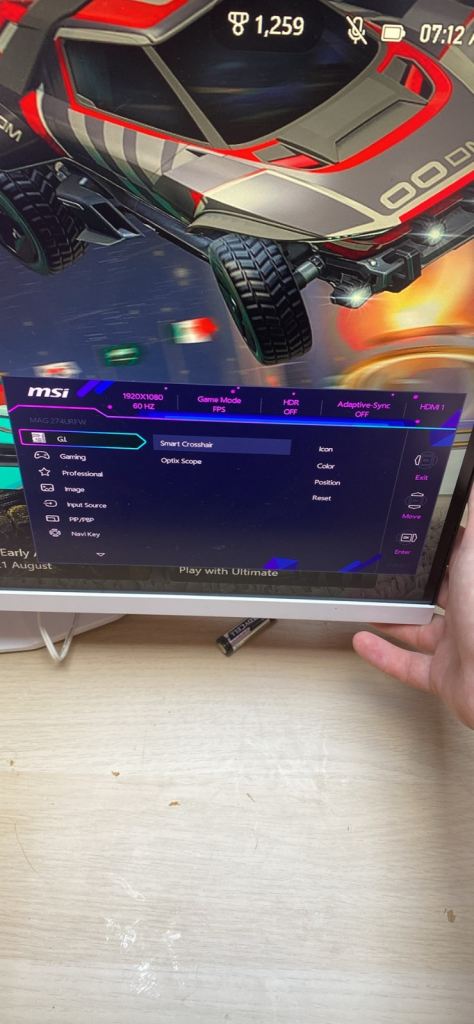 MSI Gaming Monitor - White, Good Condition
