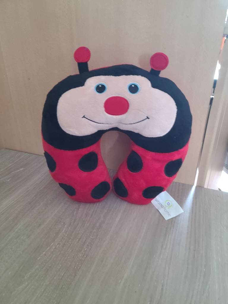 Childrens ladybird travel neck pillow