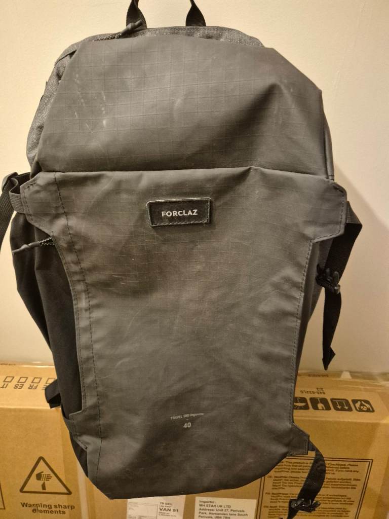 Forclaz Hiking Backpack 40L – Grey, Good Condition