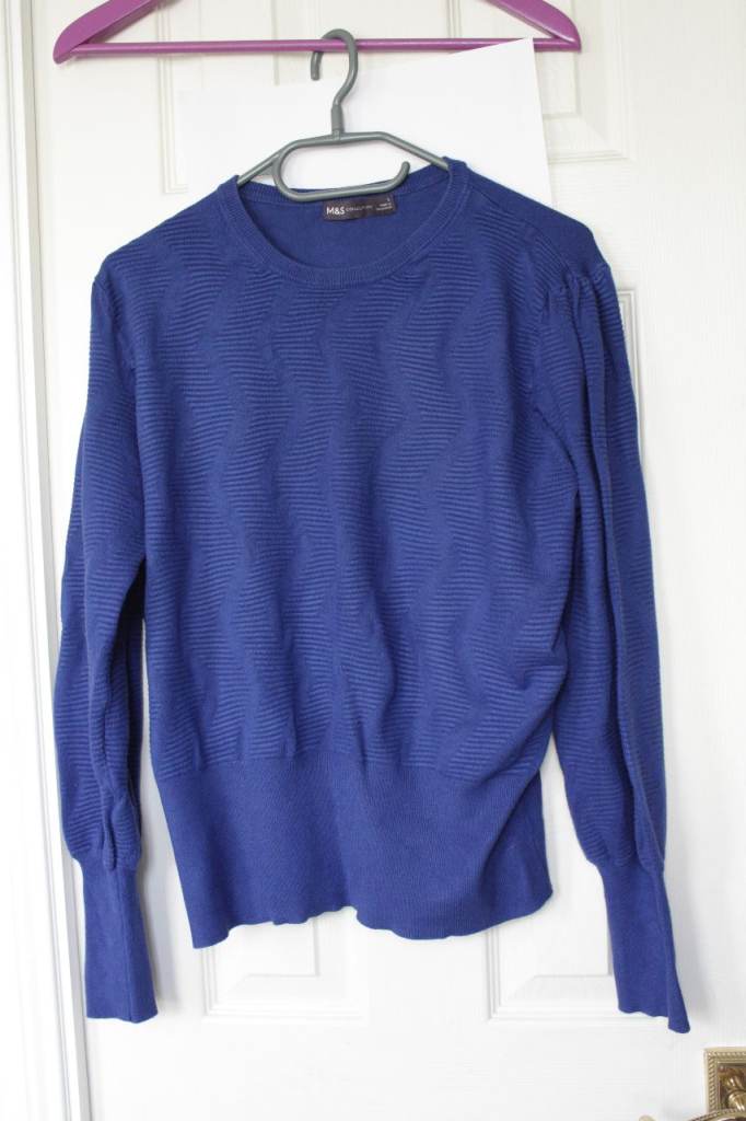 Women's Marks & Spencer collection Dark Blue Mix Top size L,can be posted