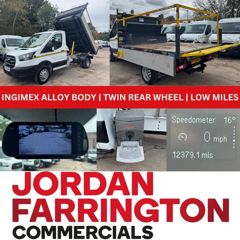 2023 FORD TRANSIT TIPPER ALLOY INGIMEX BODY RWD DRW SINGLE CAB LOW 12K MILES FSH