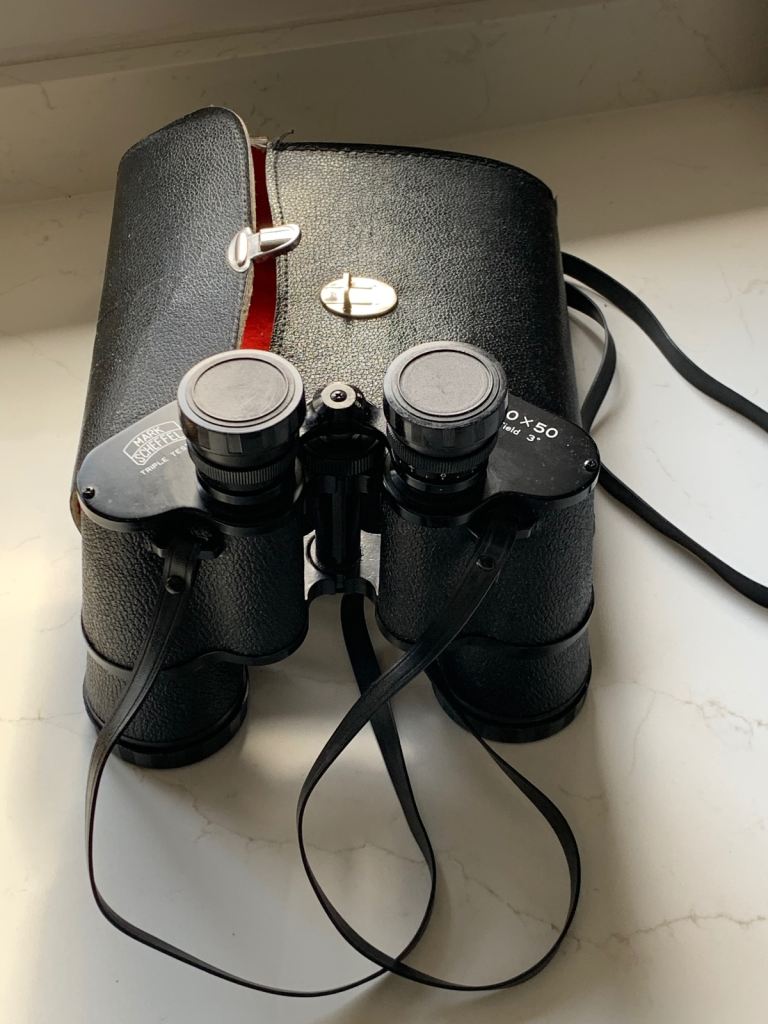 Vintage mark scheffel binoculars 20x50, 3 deg field
