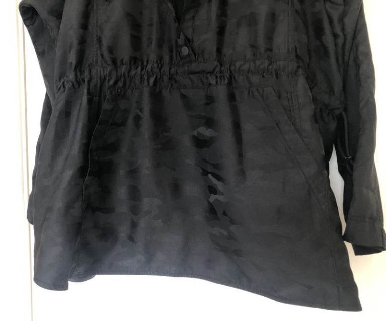 image for H&M lightweight, black, hooded jacket EUR XS/ 6