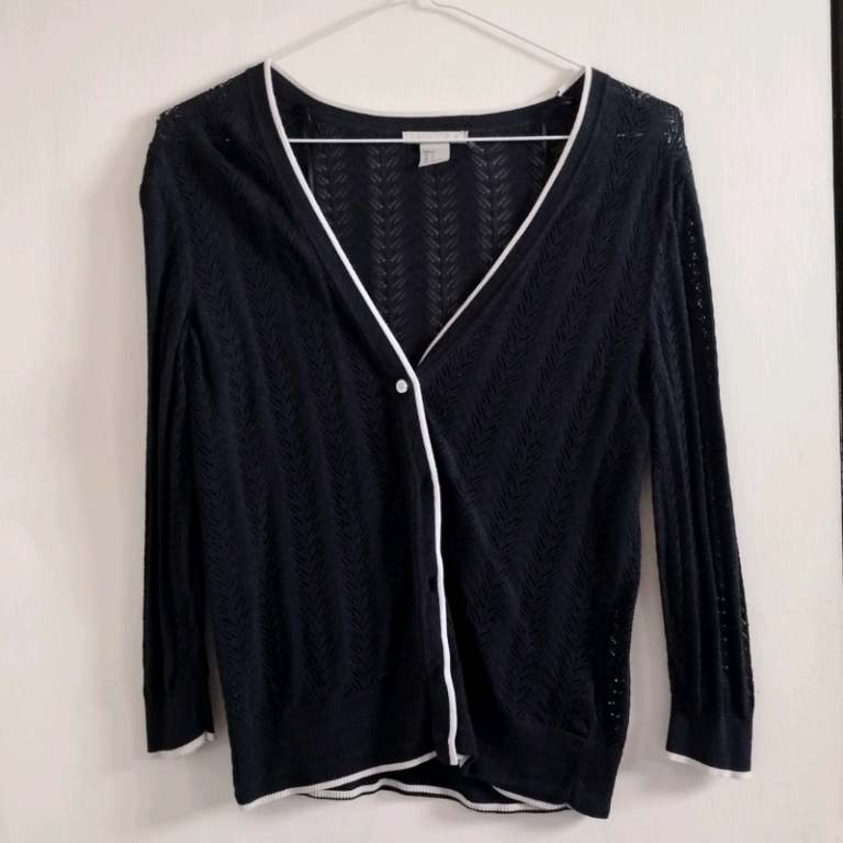 Navy see through Knit Cardigan From Primark, Size S