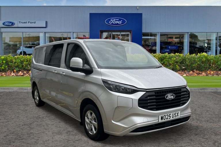 2025 Ford Transit Custom 320 Limited AUTO L2 LWB Double Cab In Van FWD 2.5 PHEV 232ps Low Roof Au...