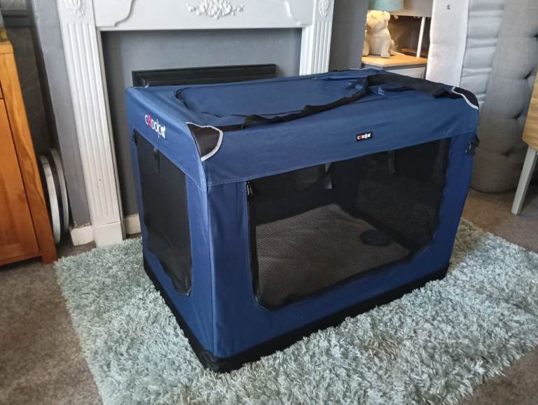 New blue XXXL fabric pet crate 