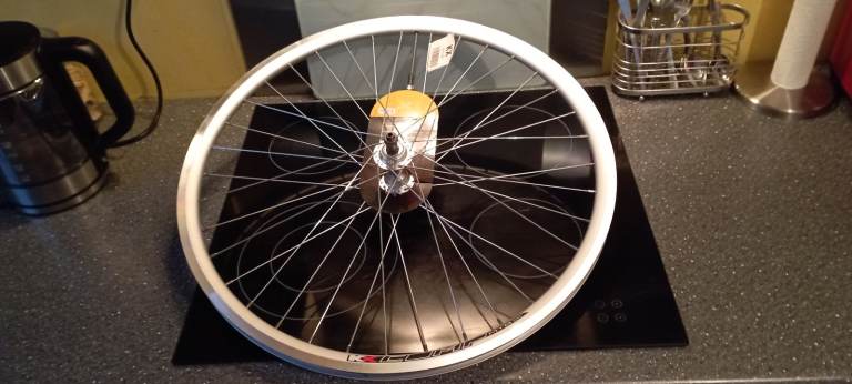 MTB rear wheel new, kx 26 inch with screw on gearset,  rim brake type.