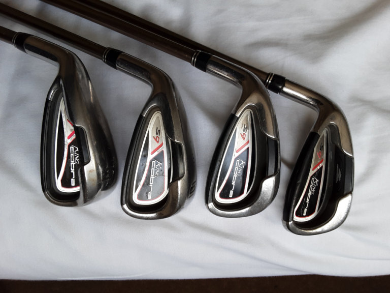 KING COBRA S9 SENIOR FLEX LEFT HANDED 5/6/8/9 IRONS on SENIOR FLEX GRAPHITE SHAFTS&