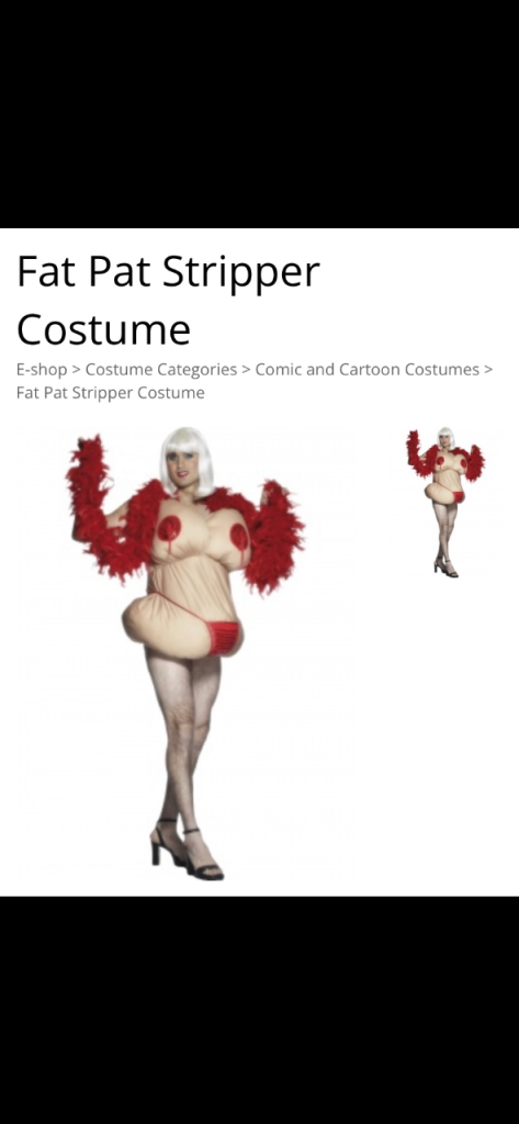Fun 'Fat Pat the Stripper' Costume – Size Large, Nearly New