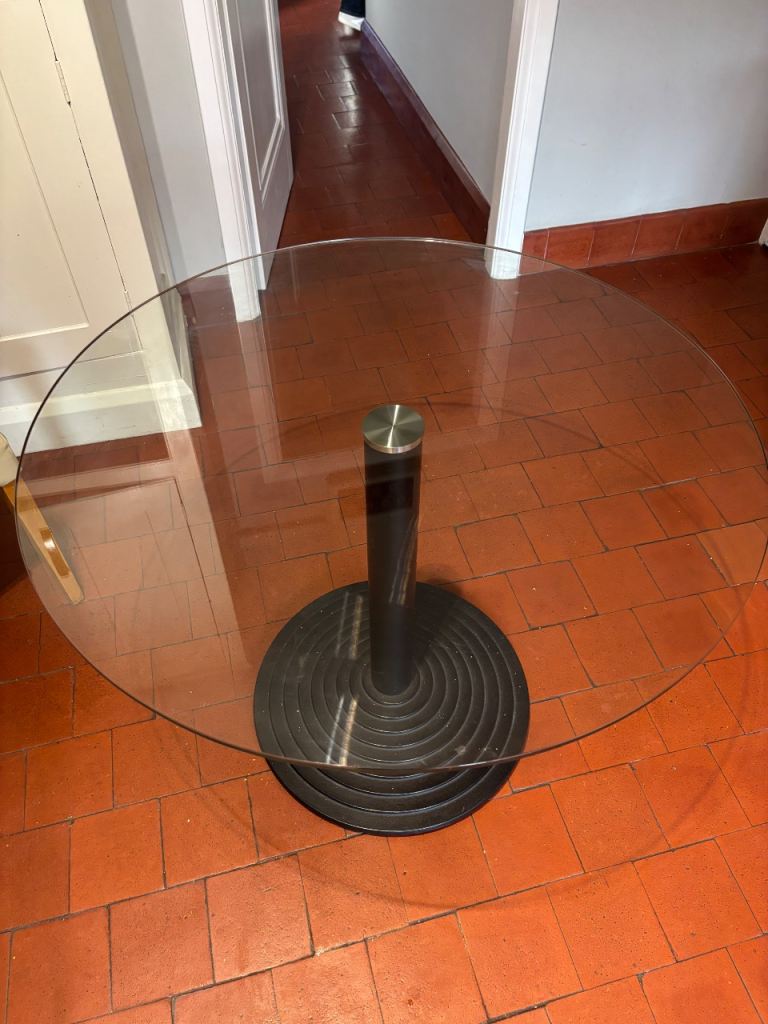 image for Glass circular dining table