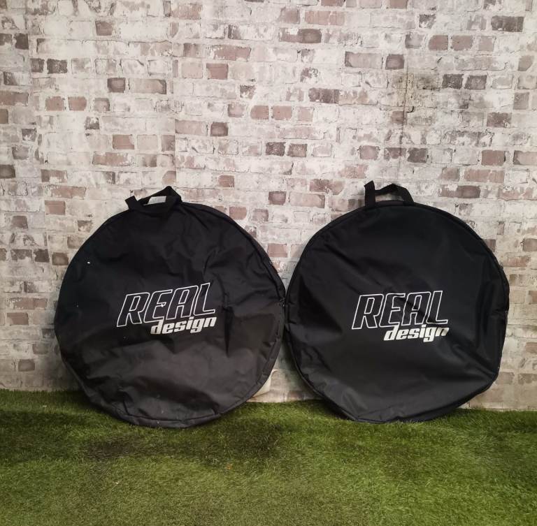 Set REAL design" padded bicycle wheel bags. Great Condition!