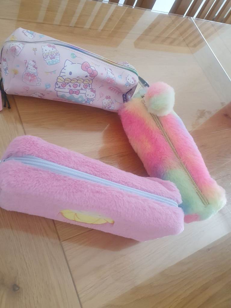 Fun Pencil Case Bundle – Pink and Multicoloured, Good Condition