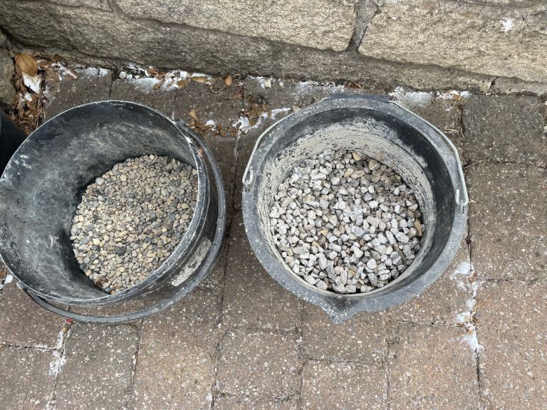 Garden buckets and hardcore