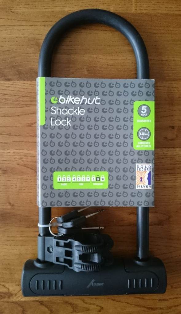 Halfords Bikehut Shackle U Lock With 3 Keys For Bike