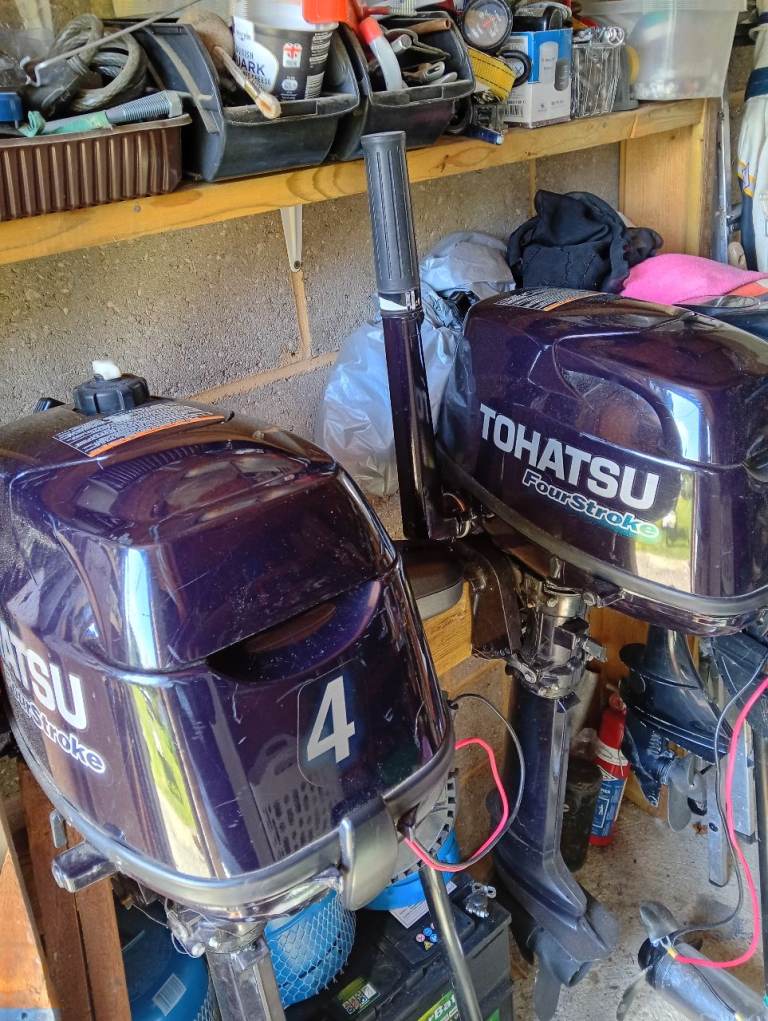 TOHATSU outboards- one 4hp one 6hp longshaft 4 strokes