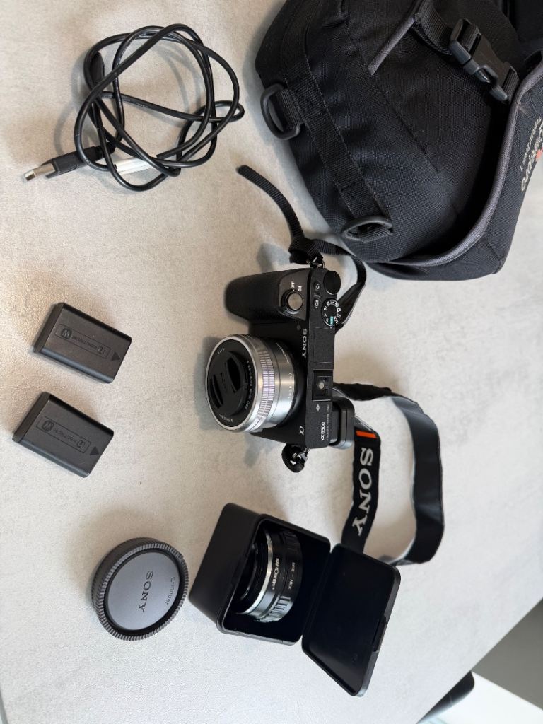 Sony A6500 with carry case and 3 batteries 
