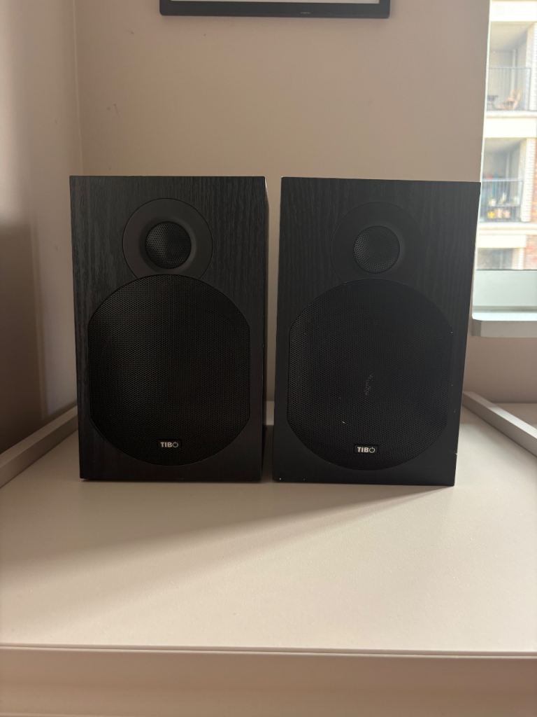TIBO Black Speakers - Pair, Good Condition