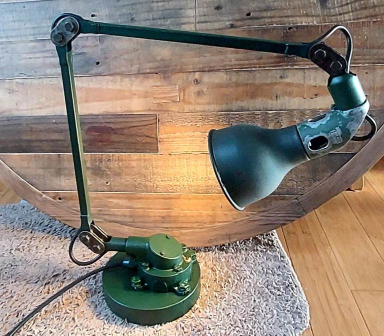 Vintage Industrial Lamp By Mek Elek of London  1930s-40s