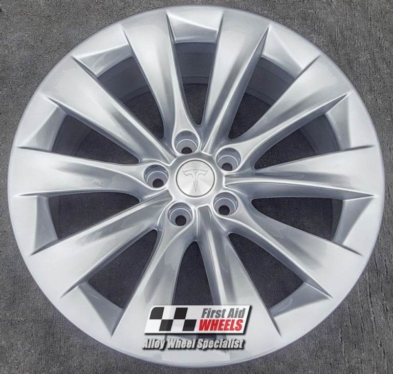 R510S SWAP for Ours TESLA MODEL X 4x 20'' GENUINE SLIPSTREAM SILVER REFURBISHED ALLOY WHEELS