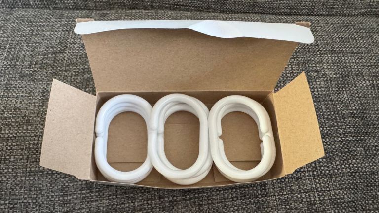 12 Bathroom plastic shower curtain rings