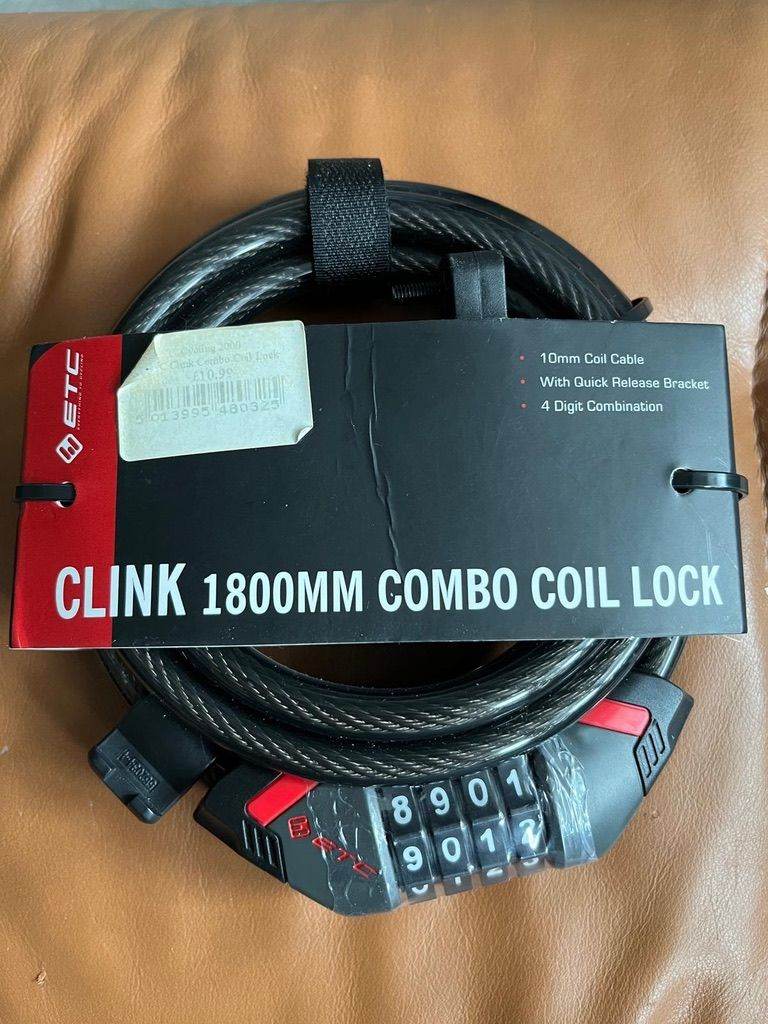 Bike Lock - New - ETC Clink 1800 mm combination lock