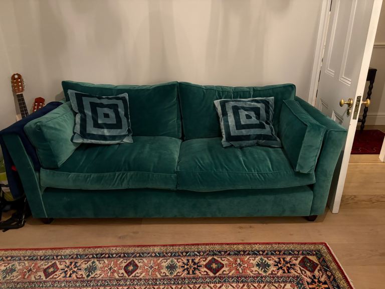 Sofa dot com Teal 3 seater sofa in ver good condition 
