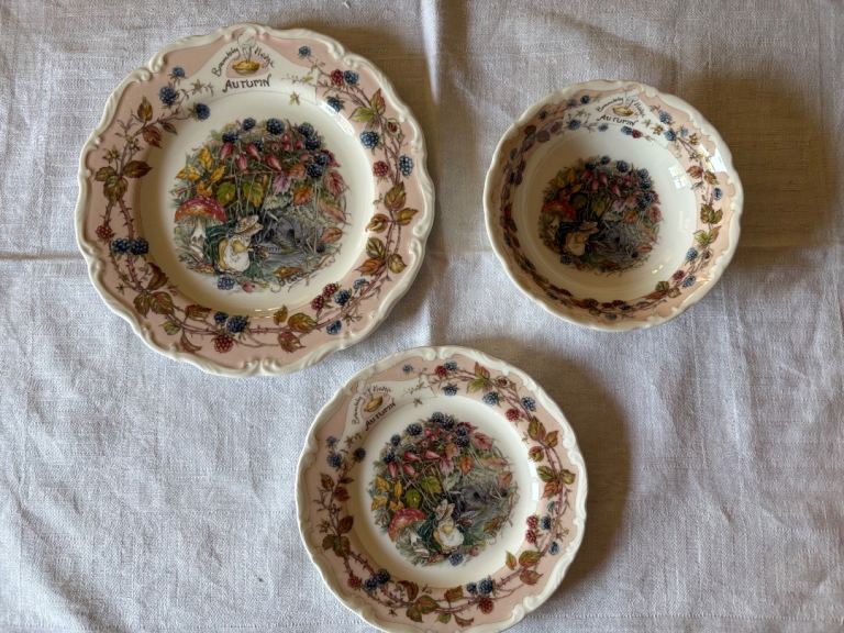 3 pieces of Brambly  Hedge by Royal Doulton 