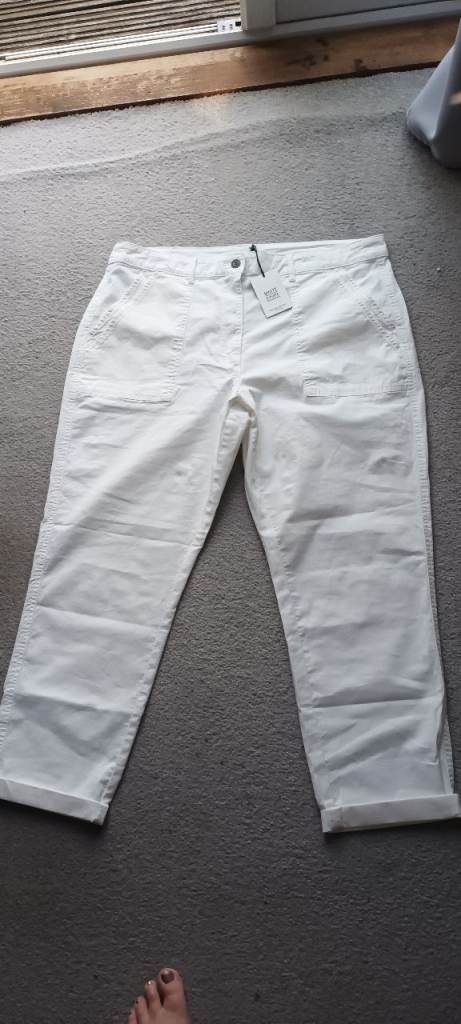 Brand New White Women's Trousers – Tags Attached