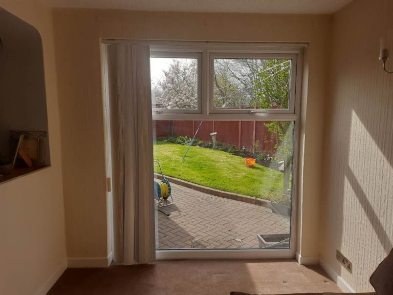 Large double glazed window with 2 openings