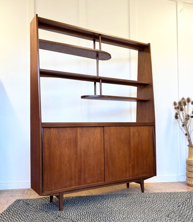 Teak midcentury room divider bookcase cabinet shelving sideboard vintage Ladderax G Plan era 🚚