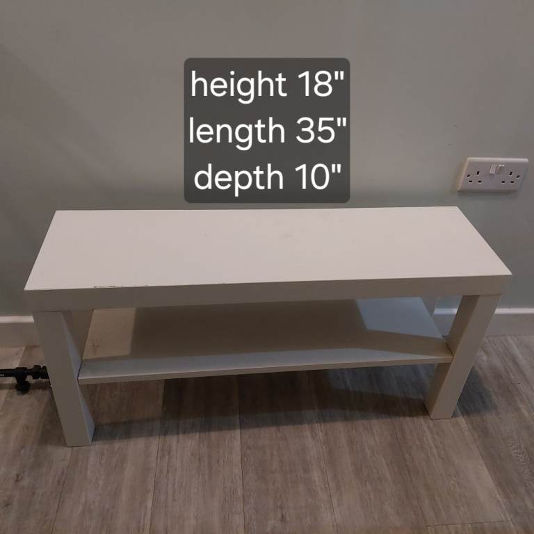 White tv stand/seat/shelving x2 