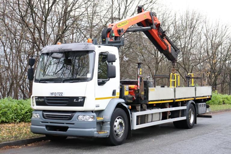DAF LF55 250 4X2 PALFINGER PK18001 CRANE DROPSIDE (2013)
