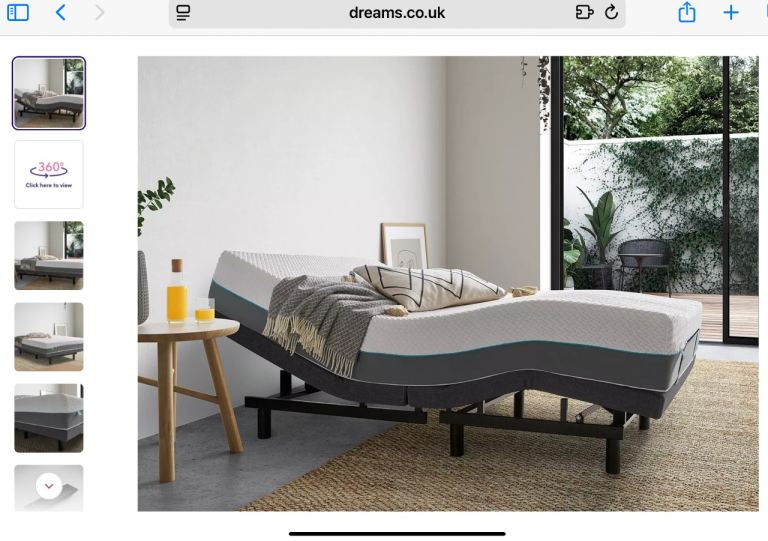 Brand-new 4ft Adjustable sleepmotion 200i SD Bed Frame and  Polar Motion 2800  mattress 
