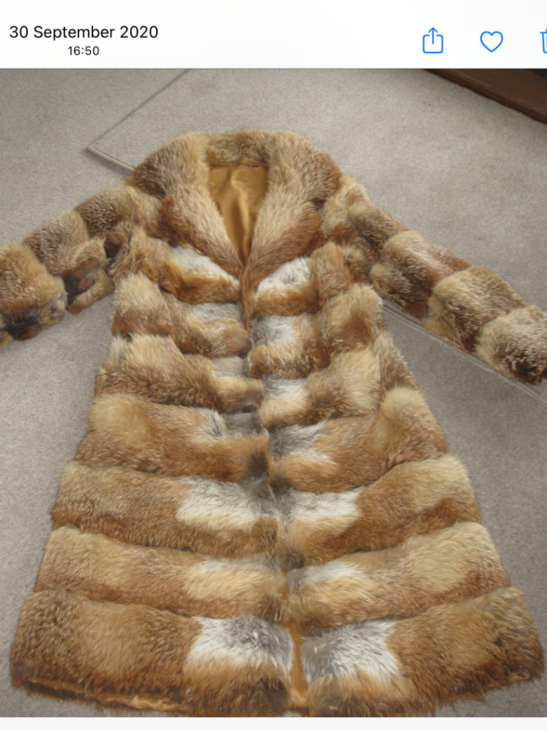 Beautiful vintage fox fur ladies coat