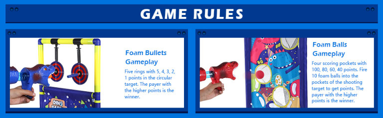 Dinosaur Shooting Games Toys, Toy Guns with Shooting Target for Nerf Christmas Gift