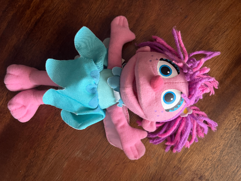 A smiling pink soft toy - untagged (A character from Sesame Street TV series) Aberdeen