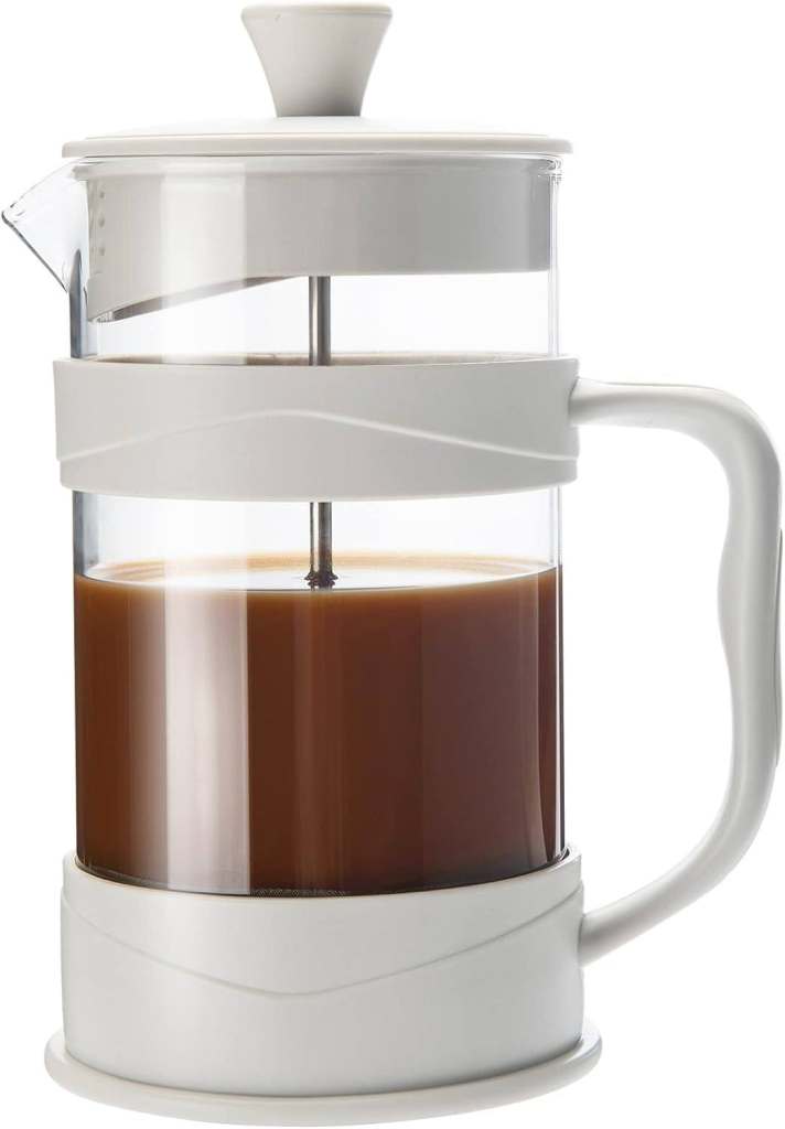 F R E E B I E = WHITE GLASS CAFETIERE