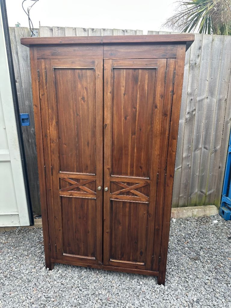 Solid wood wardrobe possibly oak can deliver 