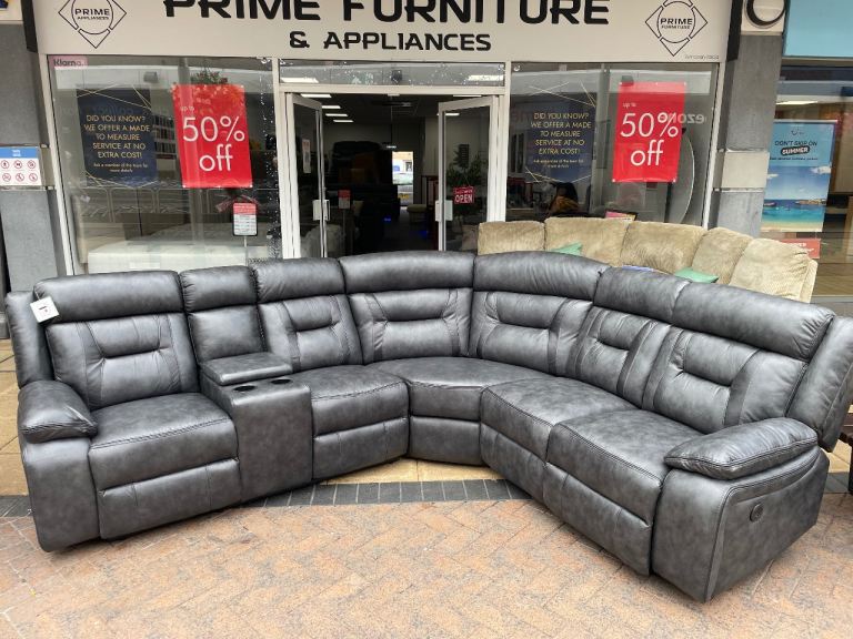 Sofa Power Recliner with Centre Console - Can Deliver!