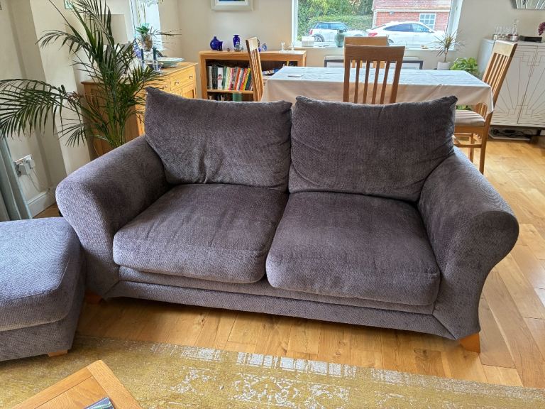 2 sofas and footstool 
