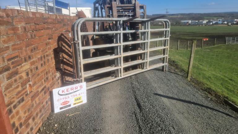 Four x cattle hurdles with pins farm livestock tractor 