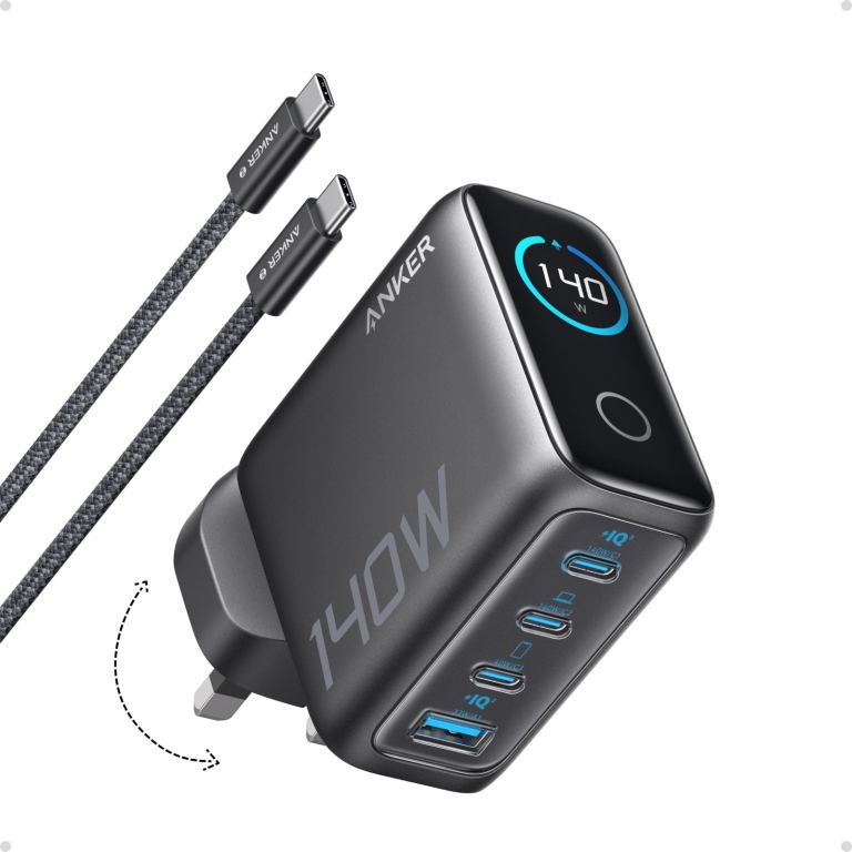 Genuine 140W USB C Charger Anker Laptop Charger 4-Port Multi-Device Fast Charge