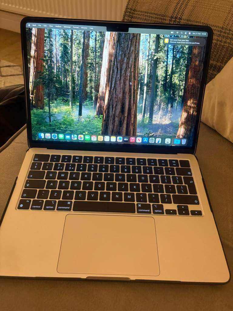 Apple MacBook Air (2022) with M2 chip, 8GB RAM, and 256GB storage