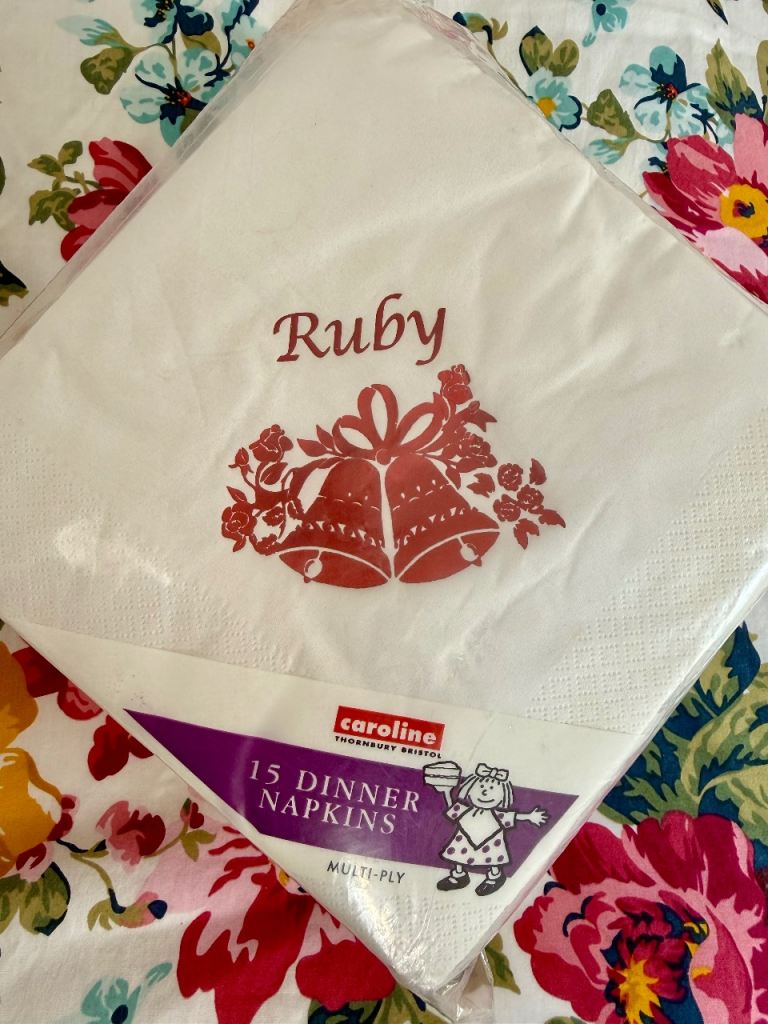 New Caroline 15 Ruby Anniversary Dinner Napkins 