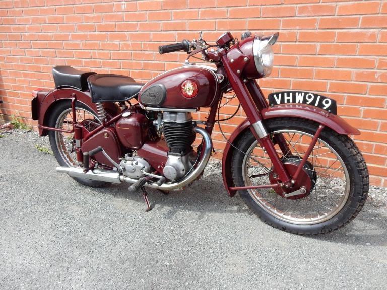 BSA C11G Springer 250cc 1955 Original registration number