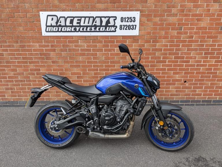 YAMAHA MT07, 2023 23 PLATE, 14287 MILES, BLUE, HPI CLEAR, USED MOTORCYCLE