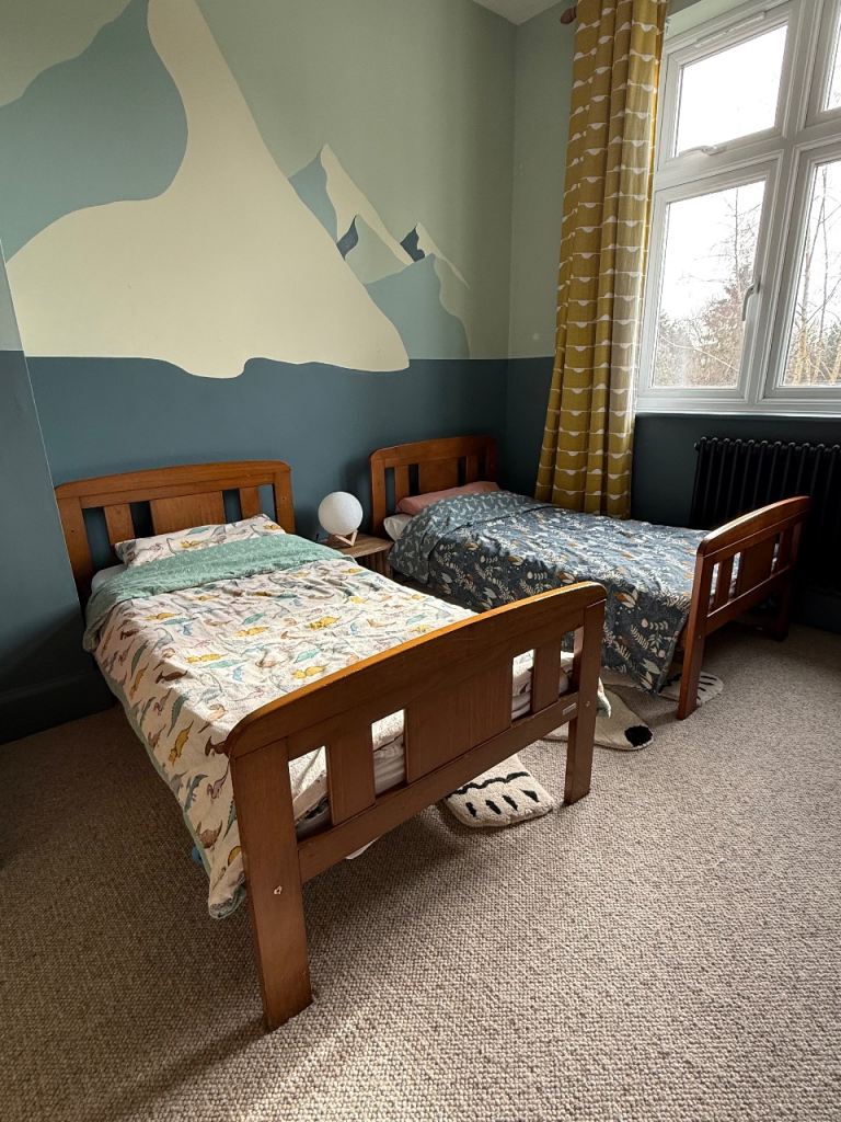 Pair of John Lewis ‘Boris’ toddler twin beds solid wood