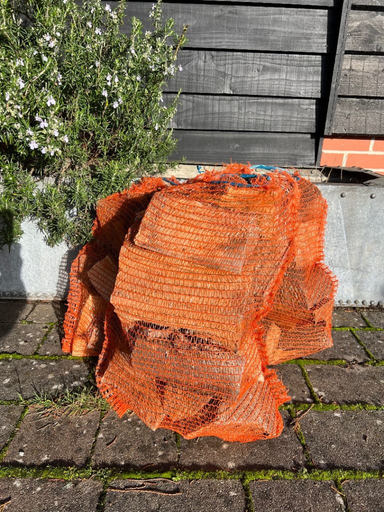Log Wood Bags Seasoned & Ready To Burn for Stove Woodburning Fires