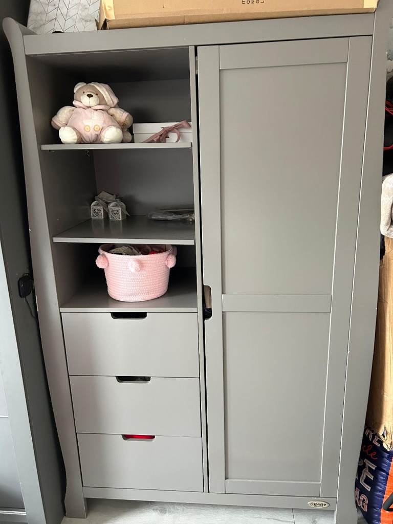 Mamas & Papas Cot Bed Wardrobe - Grey