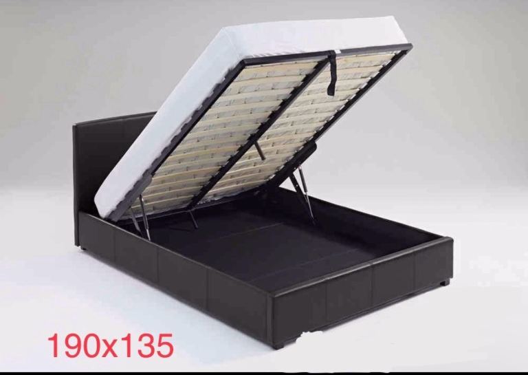 Leather Ottoman Storage Bed  